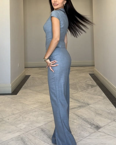 Isolia™ - V-neck top and pants set
