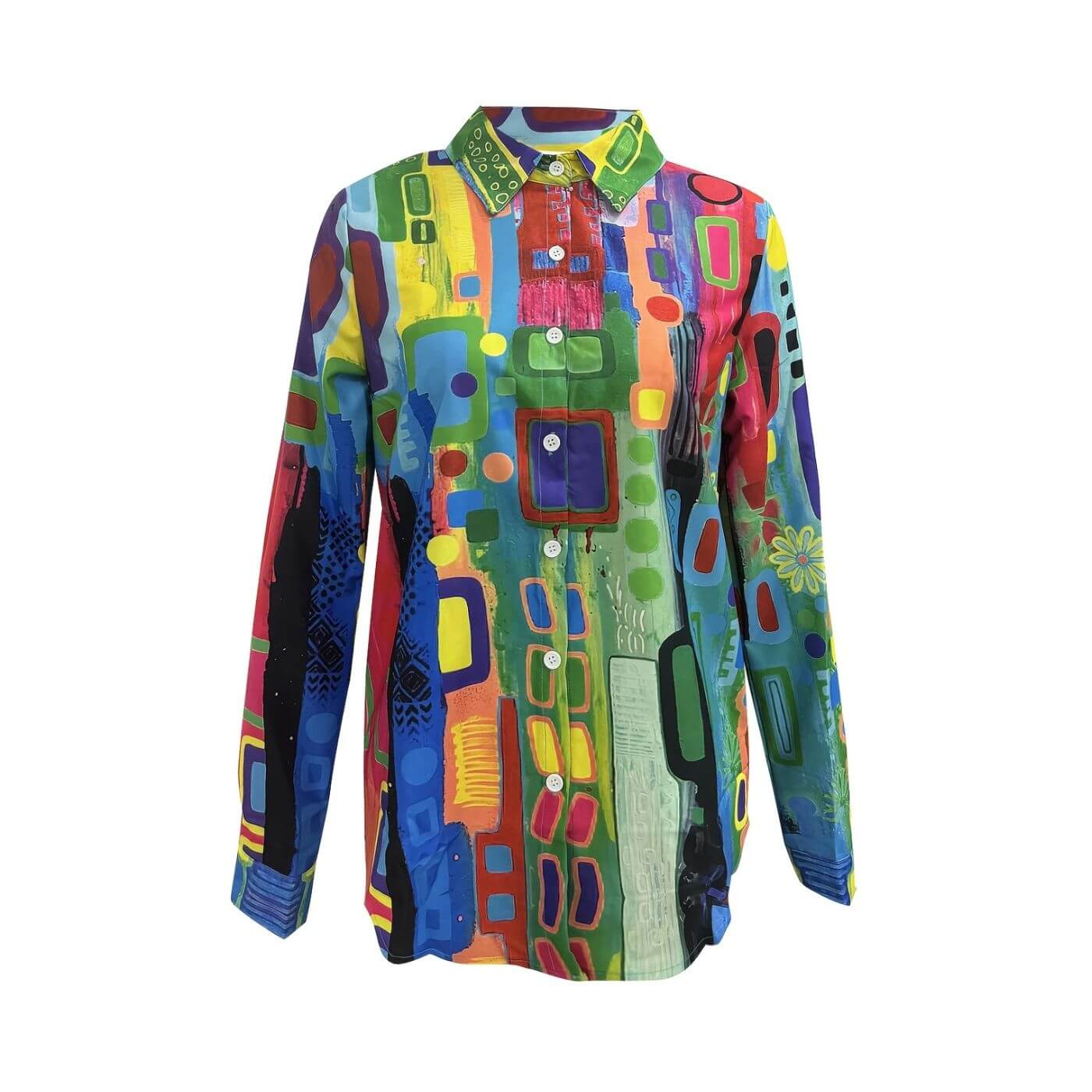 Eline™ – Komfortabel Sommerbluse med Geometrisk Mønster