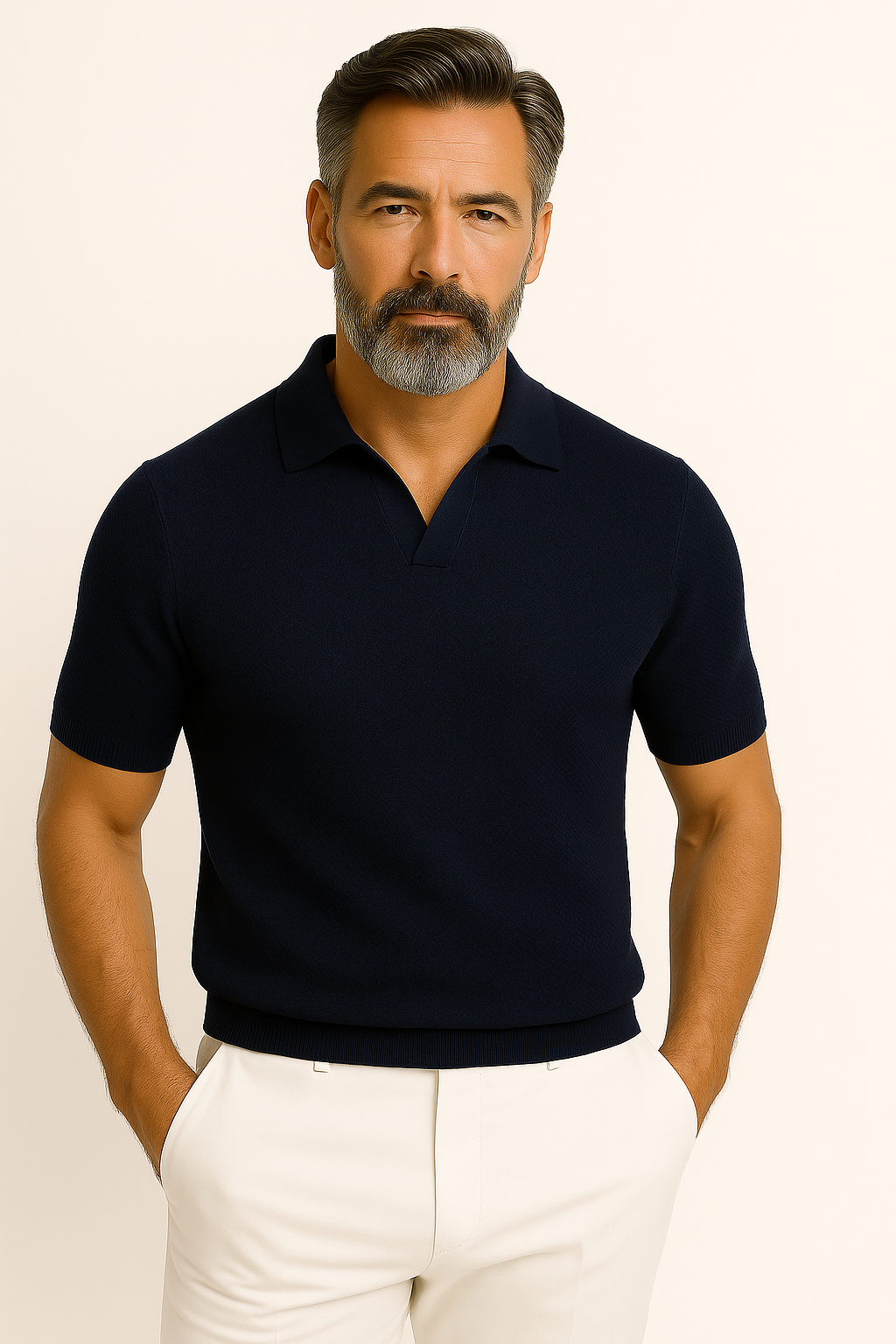 Ulrik - Strukturert poloskjorte