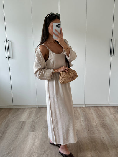 Dress with shirt - cream