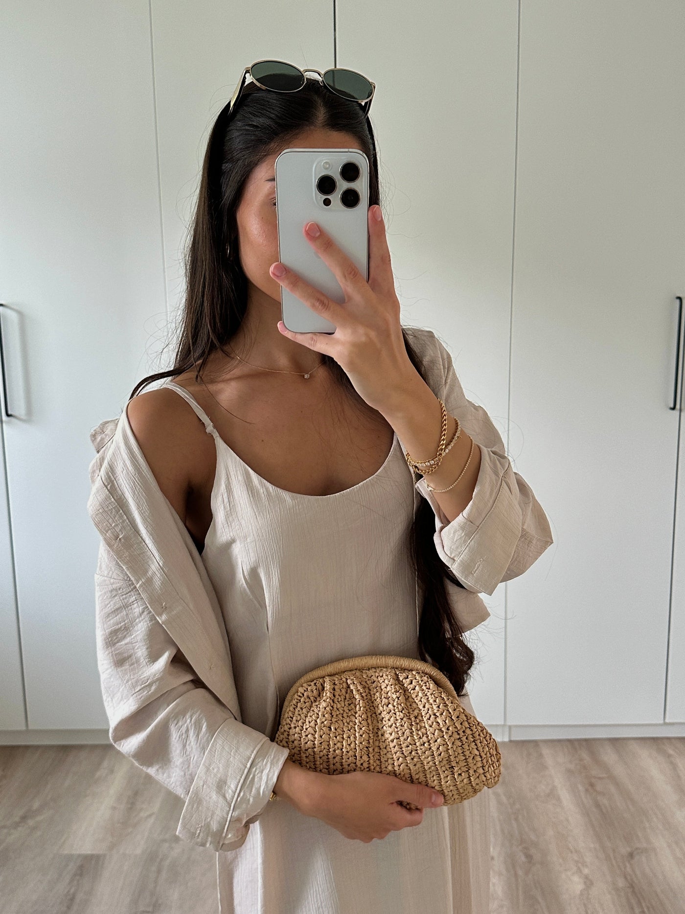 Dress with shirt - cream
