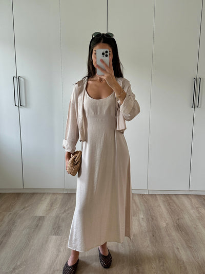 Dress with shirt - cream