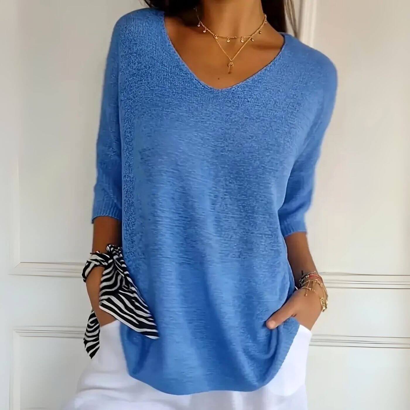 Tordis™ – Stilig Myk Strikket Skjorte