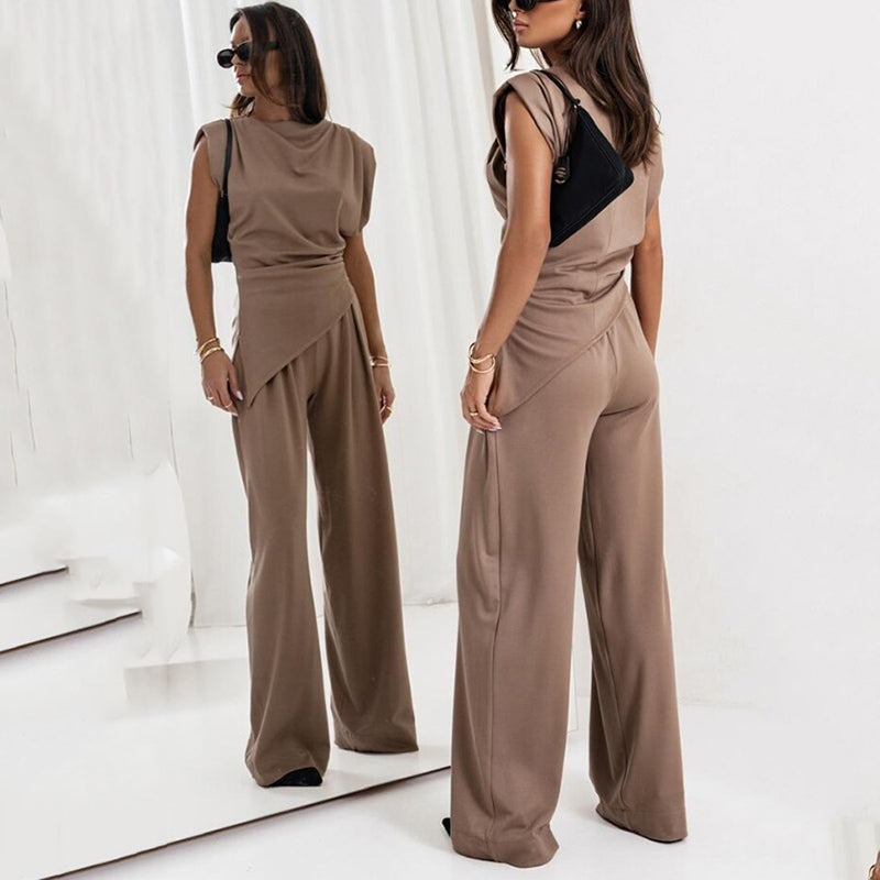 Alya™ - Women's Elegant Solid Two-Piece Set