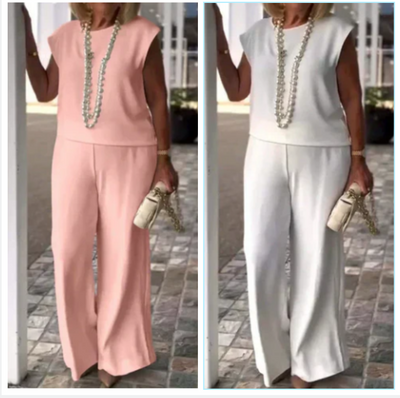 Anissa™ - Women's Sleeveless Top and Crew Neck Pants