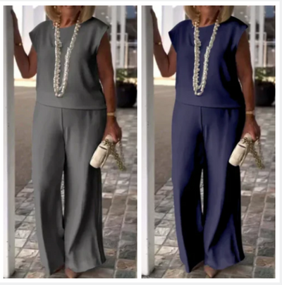 Anissa™ - Women's Sleeveless Top and Crew Neck Pants
